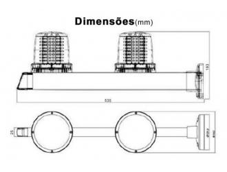 Dimensões Sinalização Entrada e Saída de Veículos